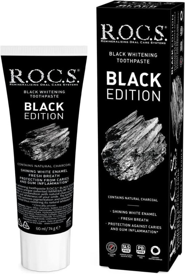 Whitening Toothpaste Best Whitening Toothpaste Charcoal Edition R.O.C.S 60ml
