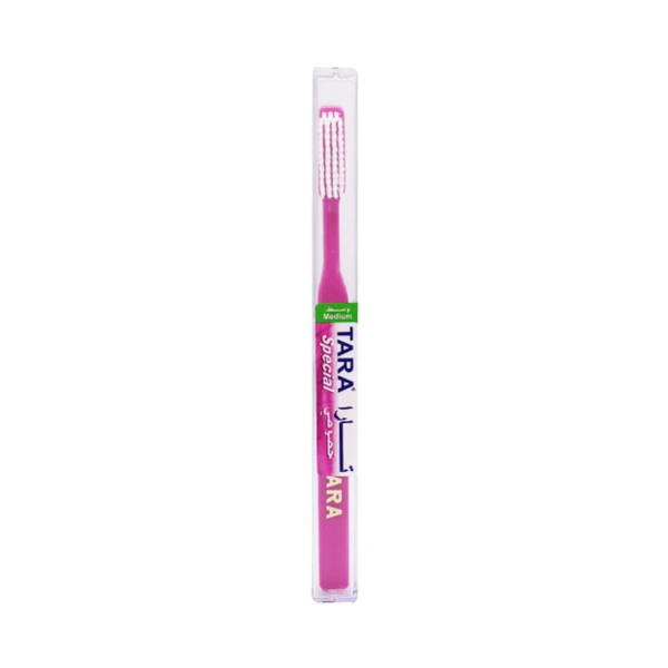 Tara Medium Toothbrush, Ergonomic Handle, Small Head, Dental Care