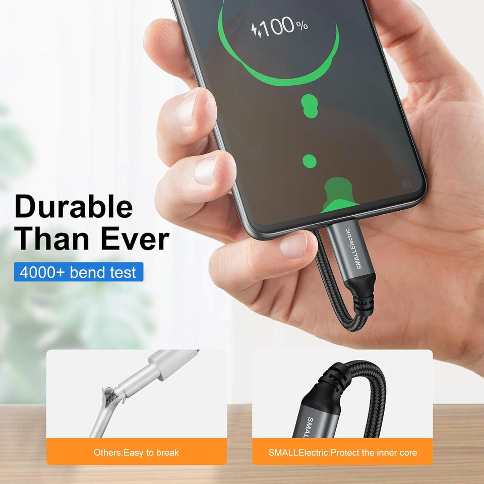 USB Type-C to A Cable 6ft – 5-Pack Fast Charging