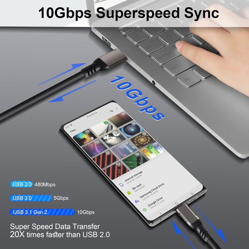 USB-C Cable 3.3ft – Fast Charging & Data Sync