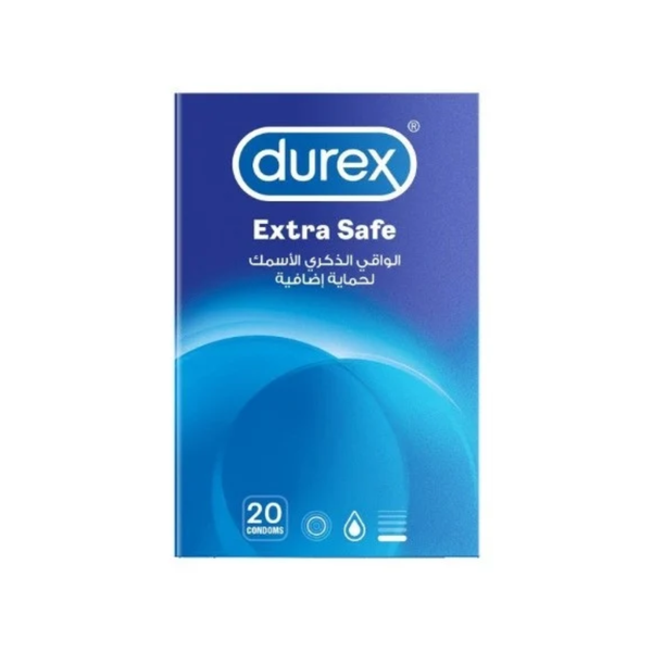 Durex Extra Safe Condoms, Lubricated Latex, 20 Count