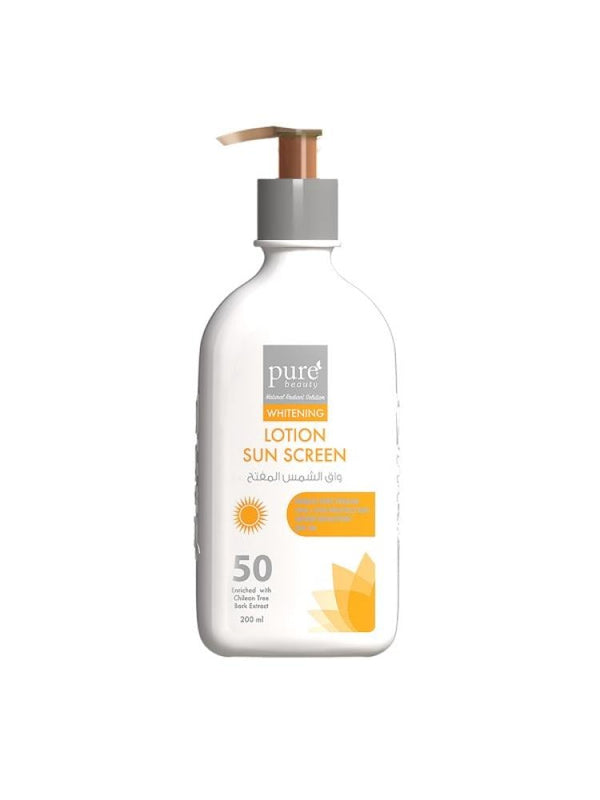 Sunscreen Lotion SPF 50 Brightening Sensitive Skin Pure Beauty 200ml