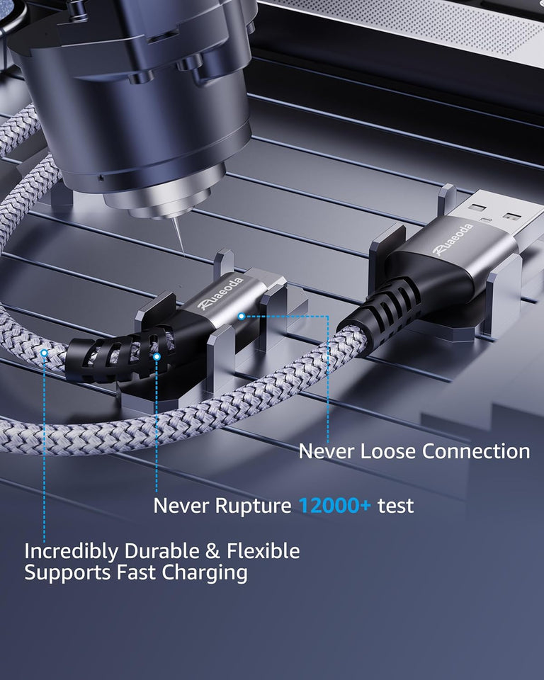 Micro USB Cable 6ft – 2-Pack High-Speed Charger