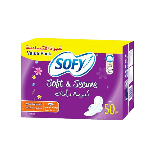Best Sanitary Pads With Wings Large Absorbency Sofy 50 Count