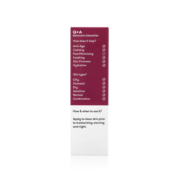 Q+A Hyaluronic Acid Facial Serum Hydrating Lightweight Formula 30ml