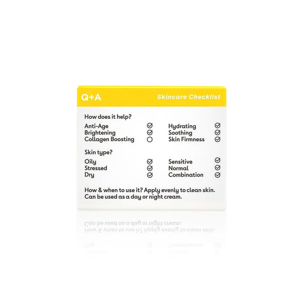 Q+A Ceramide Defence Face Cream Lightweight Moisturizer Pineapple Ceramides 50g