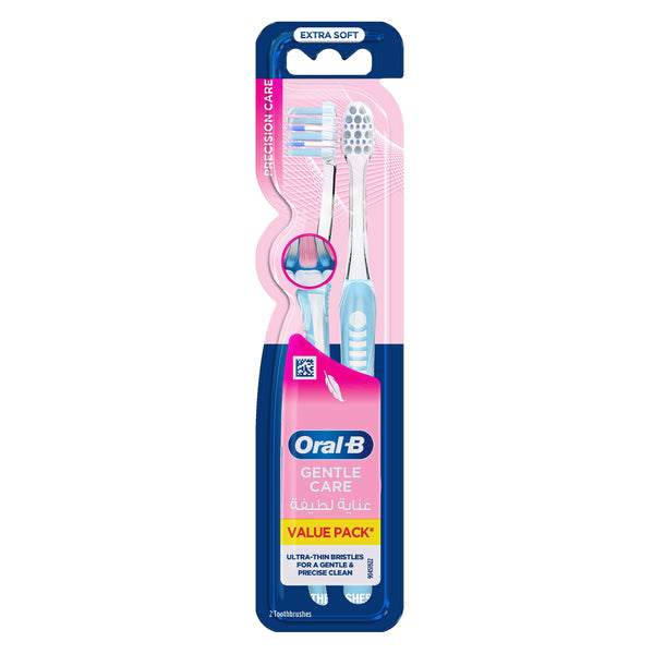 Oral-B Ultrathin Precision Soft Manual Toothbrush, Concentrated Bristles, 1+1 Pack