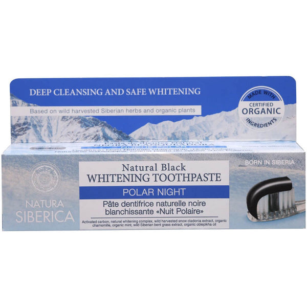 Natura Siberica Natural Black Toothpaste Brightening Activated Carbon Sea Salt 100 g
