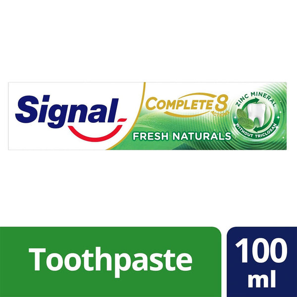 Signal Complete 8 Toothpaste Zinc Mineral Potassium Citrate Fresh Naturals 100 ml