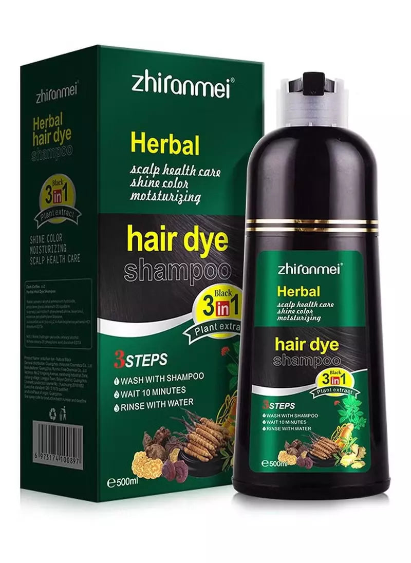 Zhiranmei Instant Hair Coloring Shampoo 3-in-1 Black