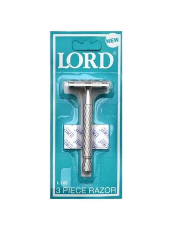 Lord Reusable Safety Razor with Chrome Aluminum Handle