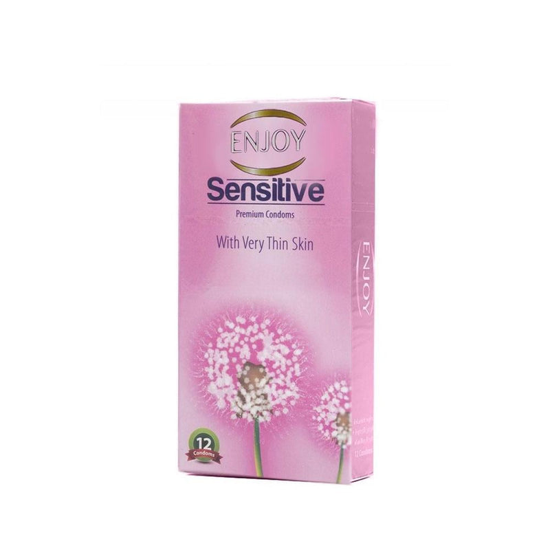 Condoms Sensitive Ultra-Thin Natural Latex Enjoy 12 Pack