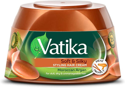 Vatika Styling Hair Cream - Soft, Shiny Hair with Argan Oil 140ml