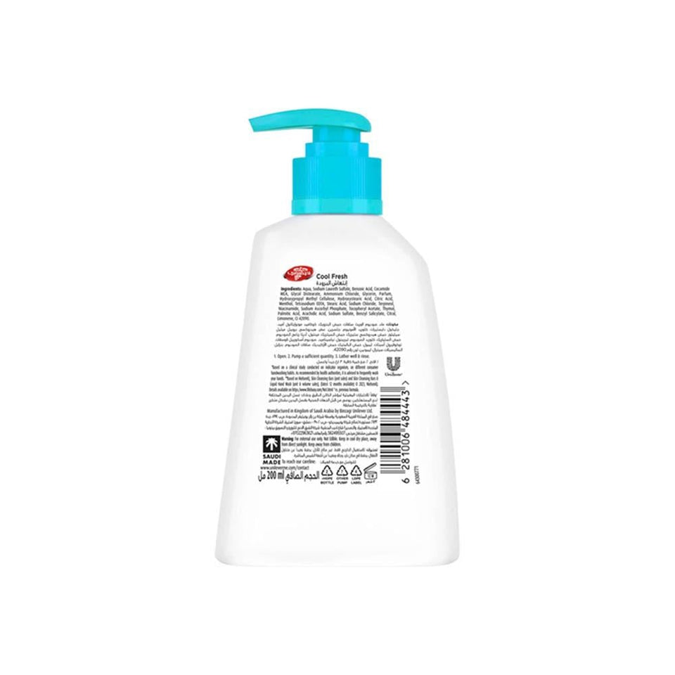 Lifebuoy Hand Wash Cool Fresh Antibacterial Cleanser Refreshing Scent 200ml