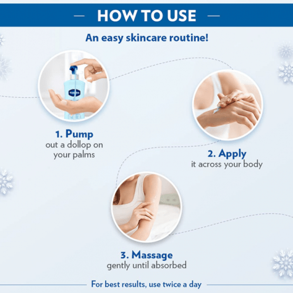 Vaseline Ice Cool Moisturizing Lotion Non-Greasy for Hydration & Freshness 400ml