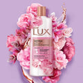 Lux Soft Touch Shower Gel with Loofah, Hyaluronic Acid & French Rose, 250ml
