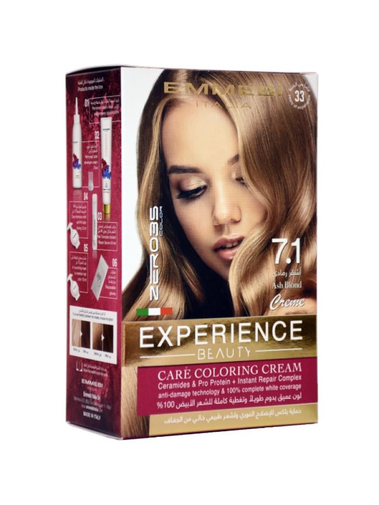 Zero 35 Permanent Hair Dye Kit - Shade 7.1 Ash Blonde with Ceramides