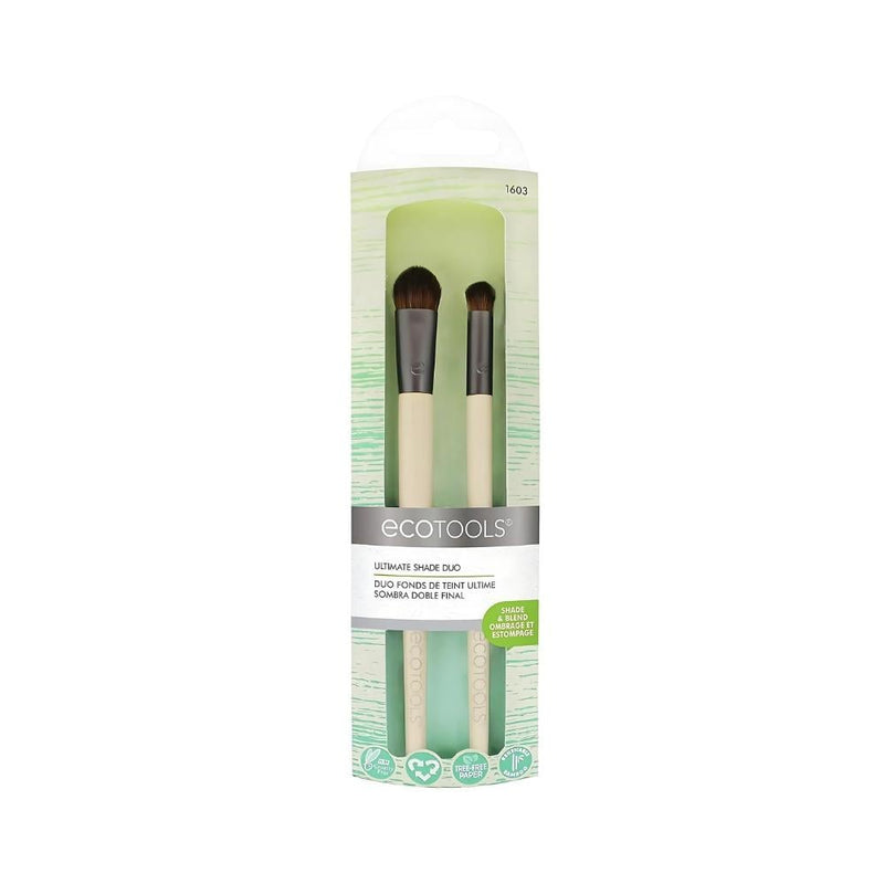 Ecotools Eyeshadow Brush Set, Bamboo Handle, 2-Piece