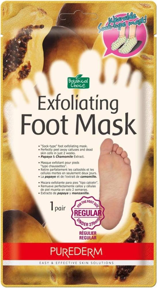 Best Foot Exfoliating Mask Papaya Extract Softening Purederm 1 Pair