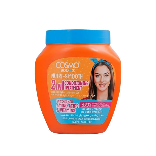 Moisturizing Cream for Dry Hair 2-in-1 Smoothing Treatment Cosmo 1000ml