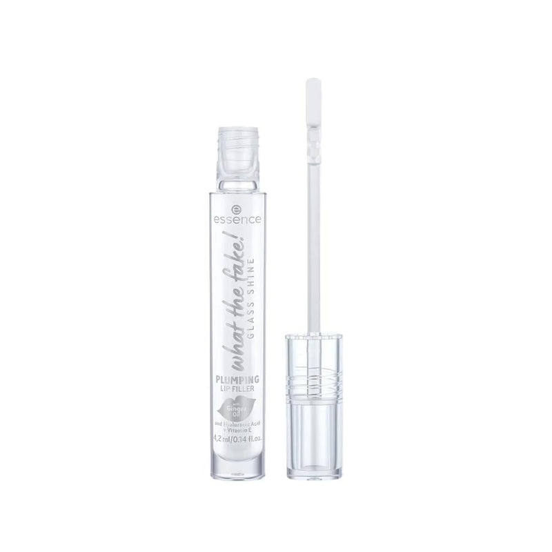 Essence What the Fake Lip Gloss, Hyaluronic Acid, Vitamin E, Clear