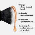 Foundation Blending Brush Dome-Shaped Synthetic Beauty Patra 1 Count