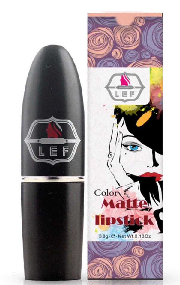 Matte Lipstick for Dry Lips Velvet Finish Shade 21 LEF COSMETIC 4g