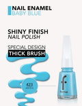 Soft Blue Nail Polish Quick Dry Chip Resistant Flormar 423 11ml