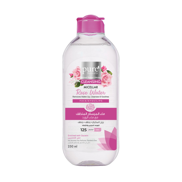 Micellar Water Makeup Remover With Rose Water Pure Beauty 250ml