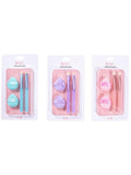 Beauty System Makeup Brush and Sponge Set - 4 Pcs - Assorted Colors