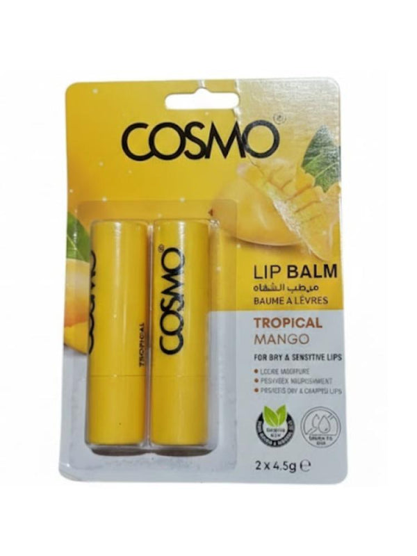 Cosmo Tropical Mango Lip Balm - 2 x 4.5g