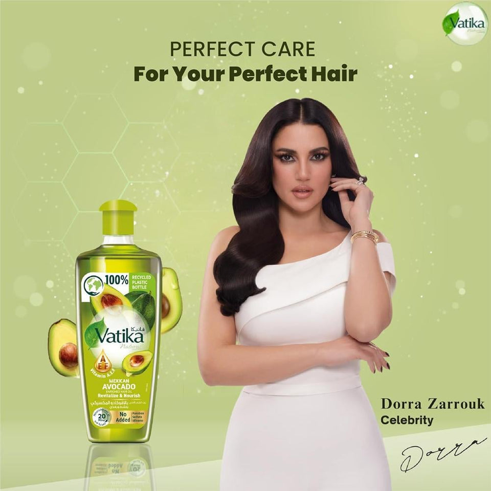 Vatika Mexican Avocado Hair Oil Revitalizes & Nourishes Hair 300ml