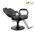 Salon System Women's Haircut & Makeup Chair - Black B68762