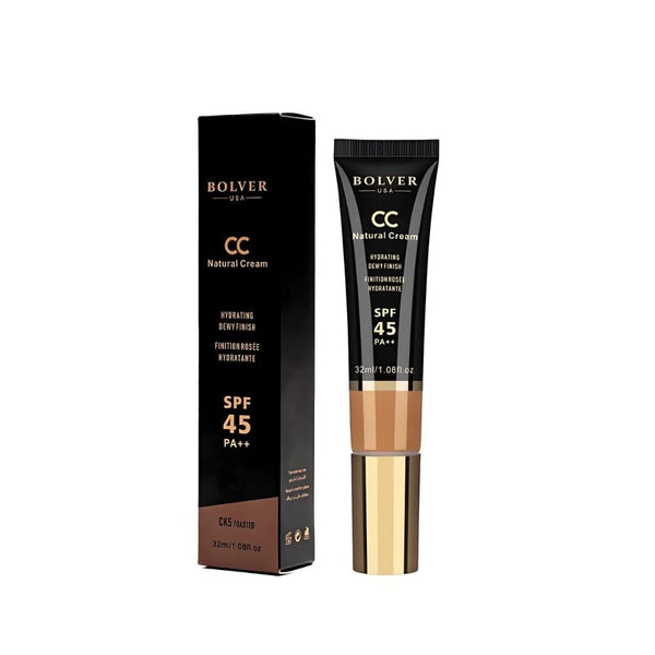 Bolver CC Cream SPF 45, Skin Tone Evening Foundation, Natural Coverage, Twisted