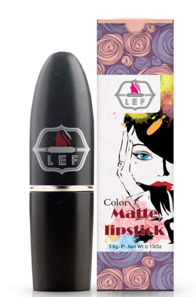 Matte Lipstick for Dry Lips Velvet Finish Shade 22 LEF COSMETIC 4g
