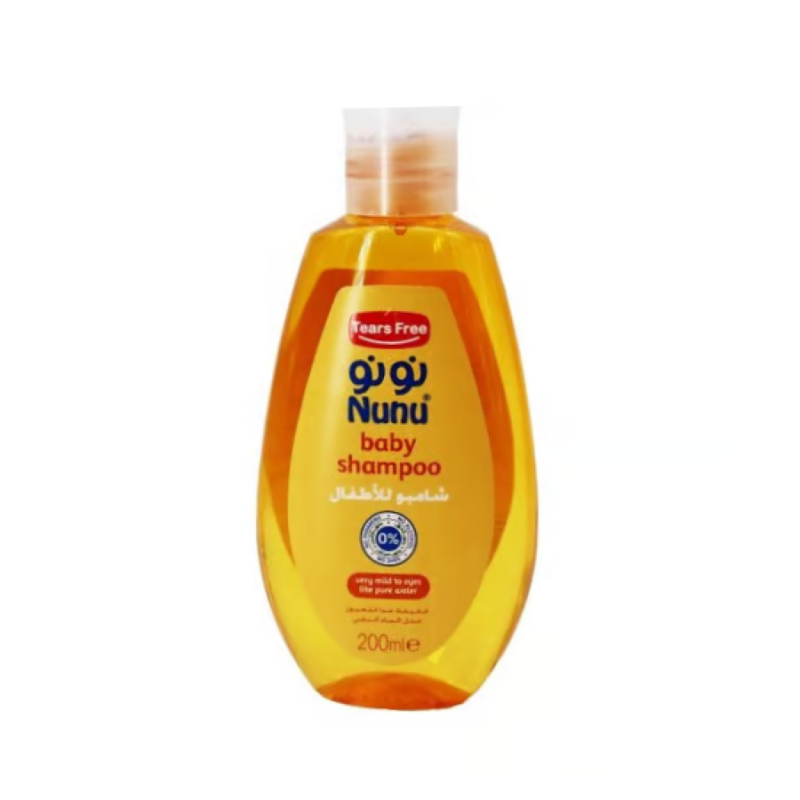 Nunu Baby Shampoo with Tear-Free Formula, Gentle Cleansing, 200ml