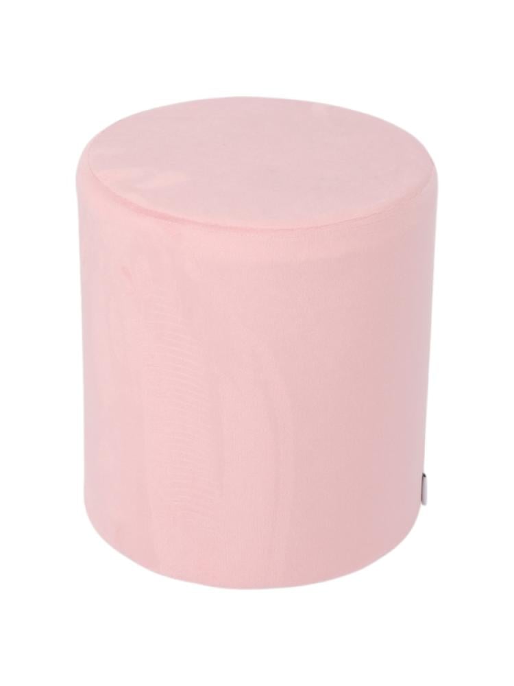 Salon System Pink Round Ladies Chair - Velvet Fabric - 39cm Height