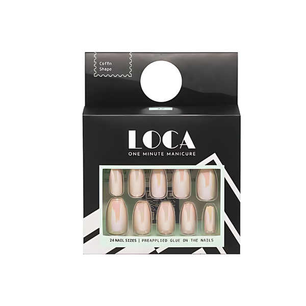 Luca Self-Adhesive Artificial Nails, Chrome Pink, 24 Count, 10 Sizes