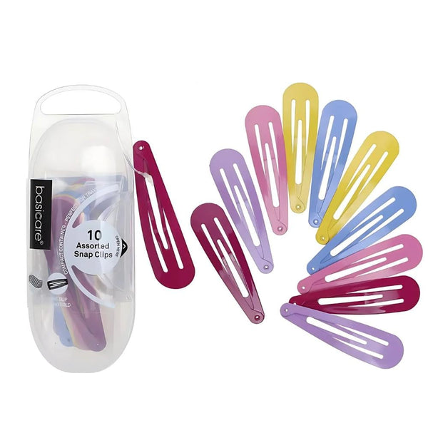 Basicare Hair Clips, Colorful Hair Fixing Pins, 10 Piece Set