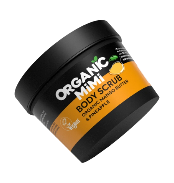 Body Scrub For All Skin Types Exfoliating Mango Pineapple Organic Mimi 120g