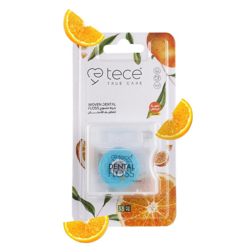 Team Woven Dental Floss, Orange Flavor, 30 Meters