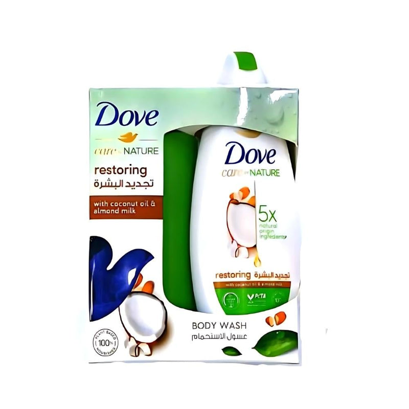 Dove Shower Gel Coconut Oil & Almond Milk With Loofah 250ml