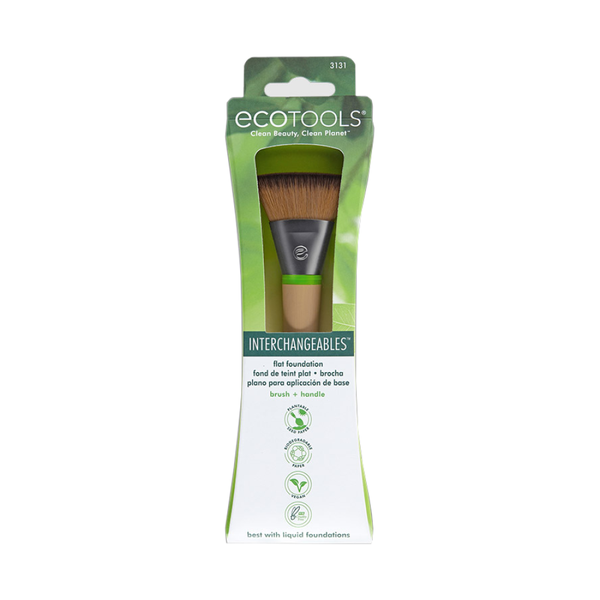 Ecotools Foundation Brush Flat Head Interchangeable Handle Cruelty-Free