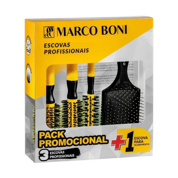 Hair Comb Set Professional Thermal Metal Combs 4 Pieces Marco Boni