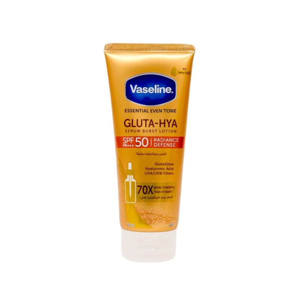 Vaseline GlutaGlow Serum-Enhanced Body Lotion, SPF 50 PA+++, Hyaluronic Acid, 180ml
