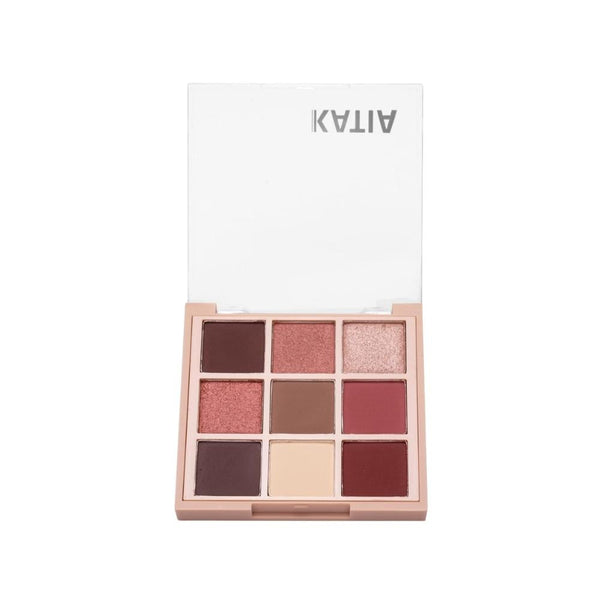 Katia Eyeshadow Palette 04 Ranking Rosie - 9 Shades, Matte & Shimmer