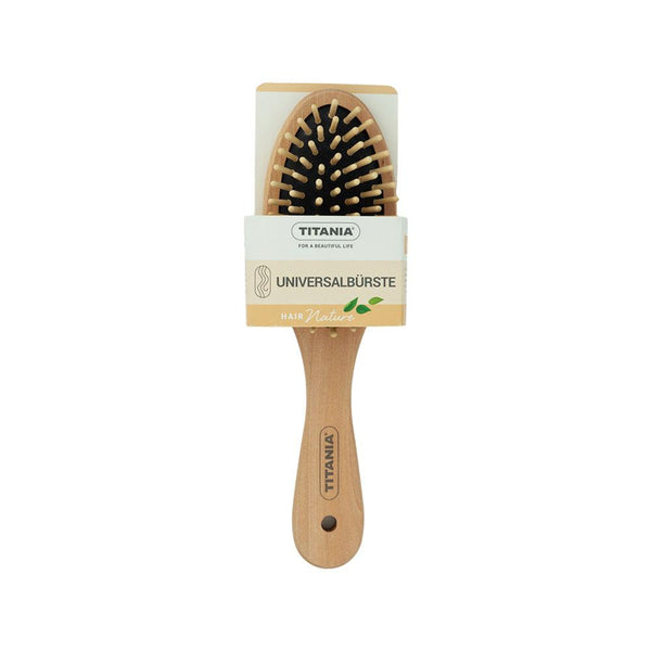 Wooden Boar Bristle Hair Brush Scalp Massage Titania 2821