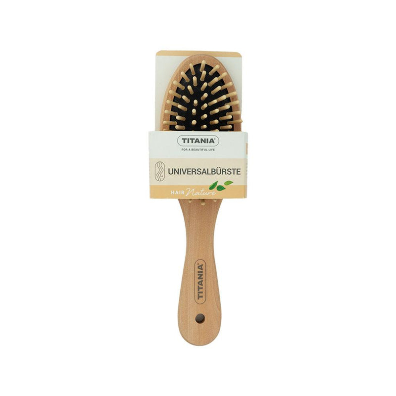 Wooden Boar Bristle Hair Brush Scalp Massage Titania 2821
