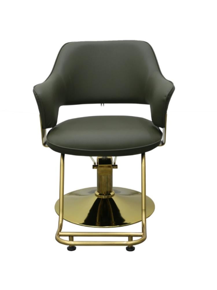 Salon System Dark Green Hair Styling Chair with Adjustable Footrest