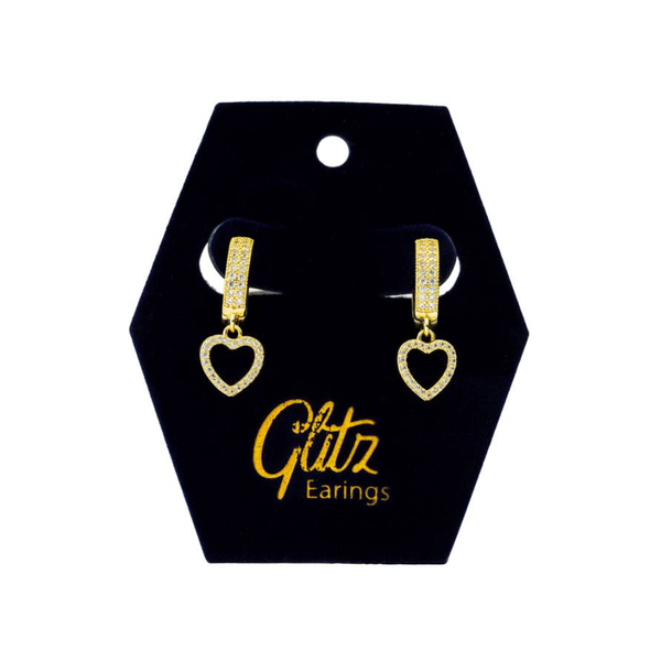 Glitz Bow Earrings Gold Plated Women's Jewelry